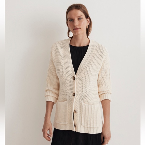 Madewell Sweaters - Madewell Textural-Stitch V-Neck Cardigan Sweater XXS